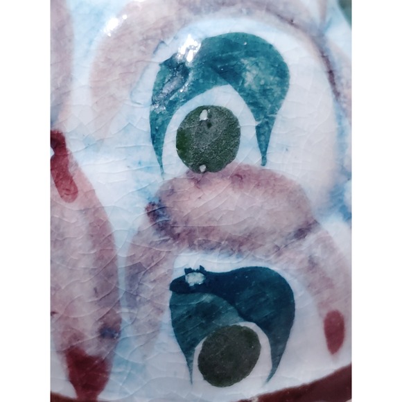 Vintage Tonala Mexican Folk Art Hand Painted Ceramic Turtle Figurine Glazed - Picture 6 of 6